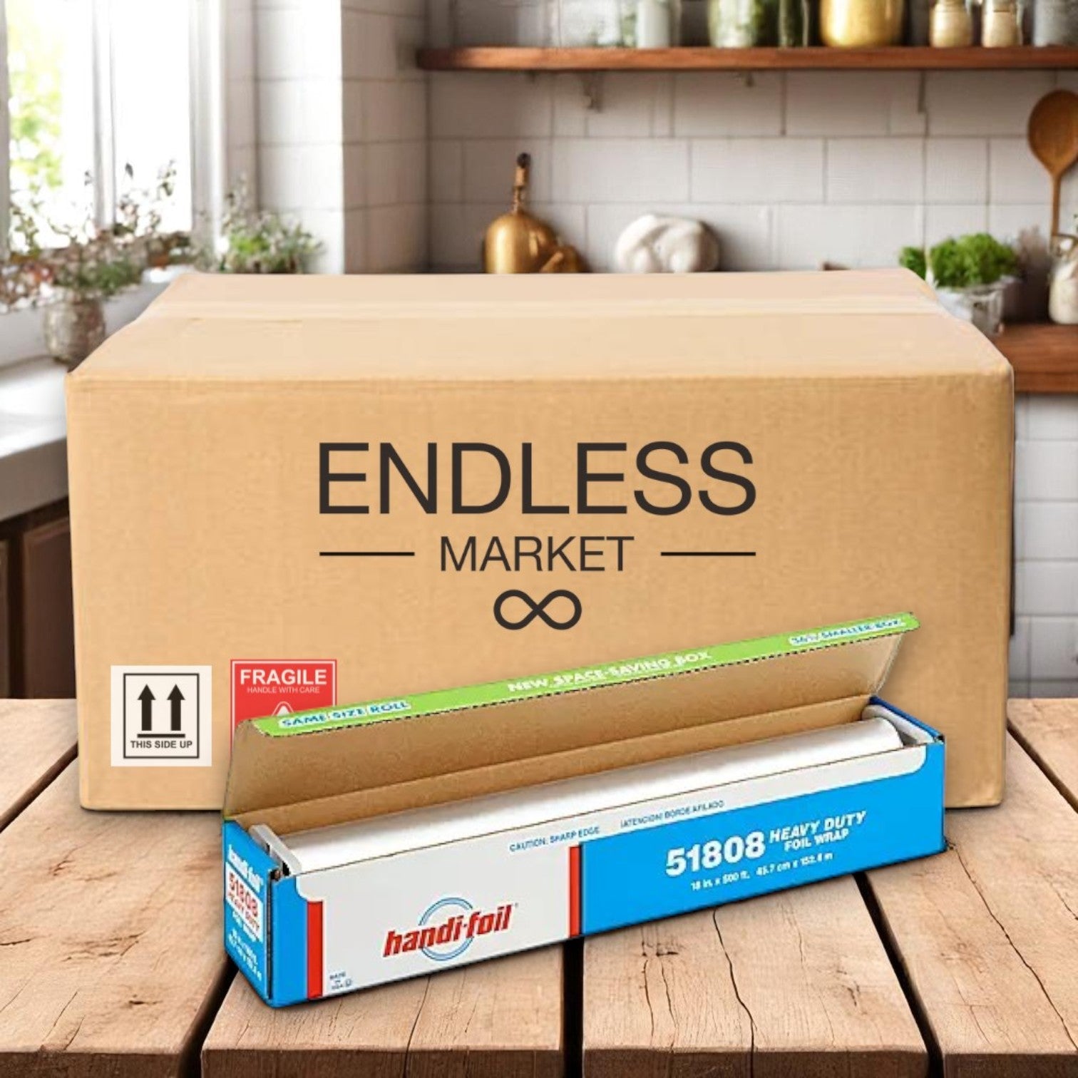 Handi-Foil 18" Heavy Duty Aluminum Foil Roll – 500 Feet