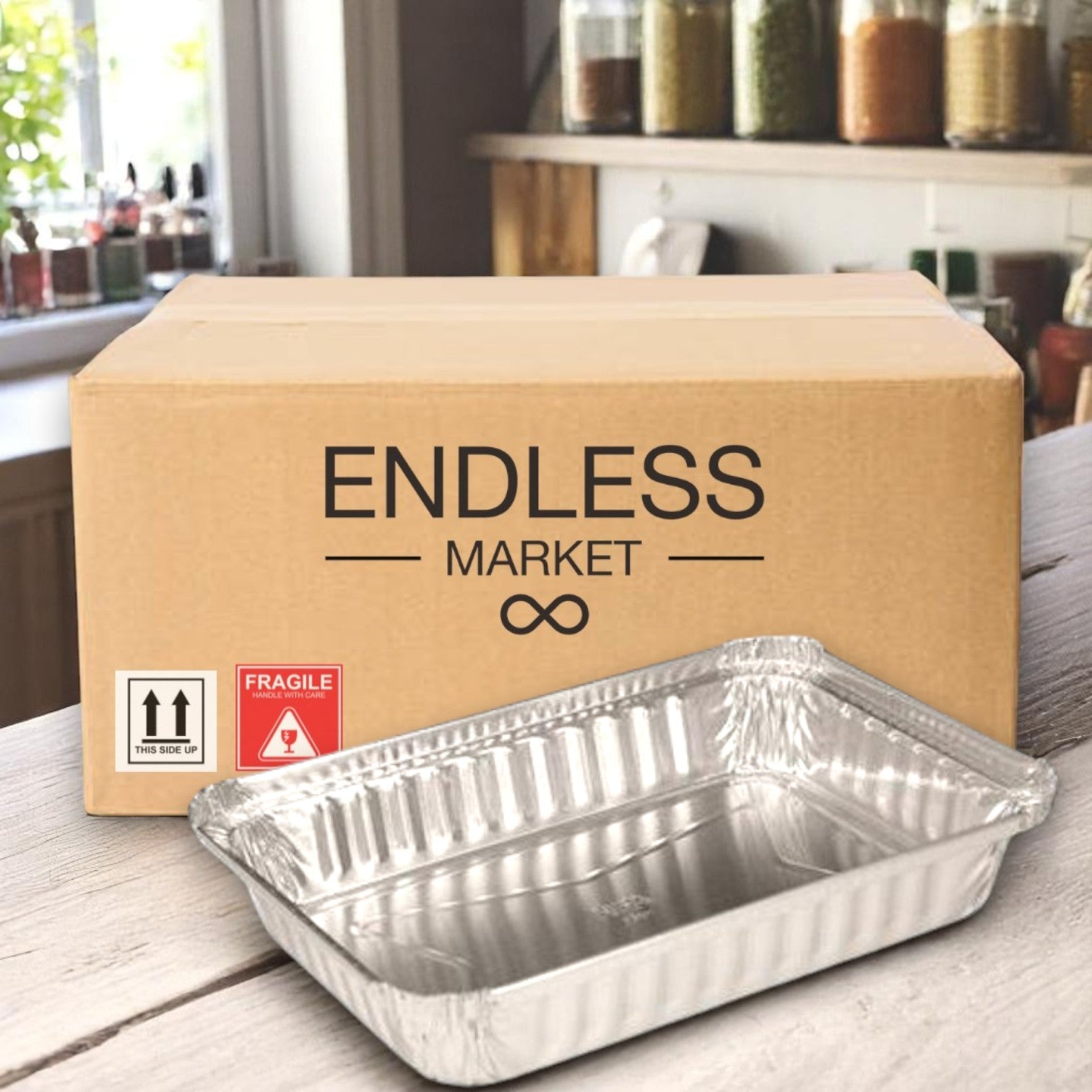 Handi-Foil 1.5 lb Oblong Shallow Aluminum Containers – 500 Count