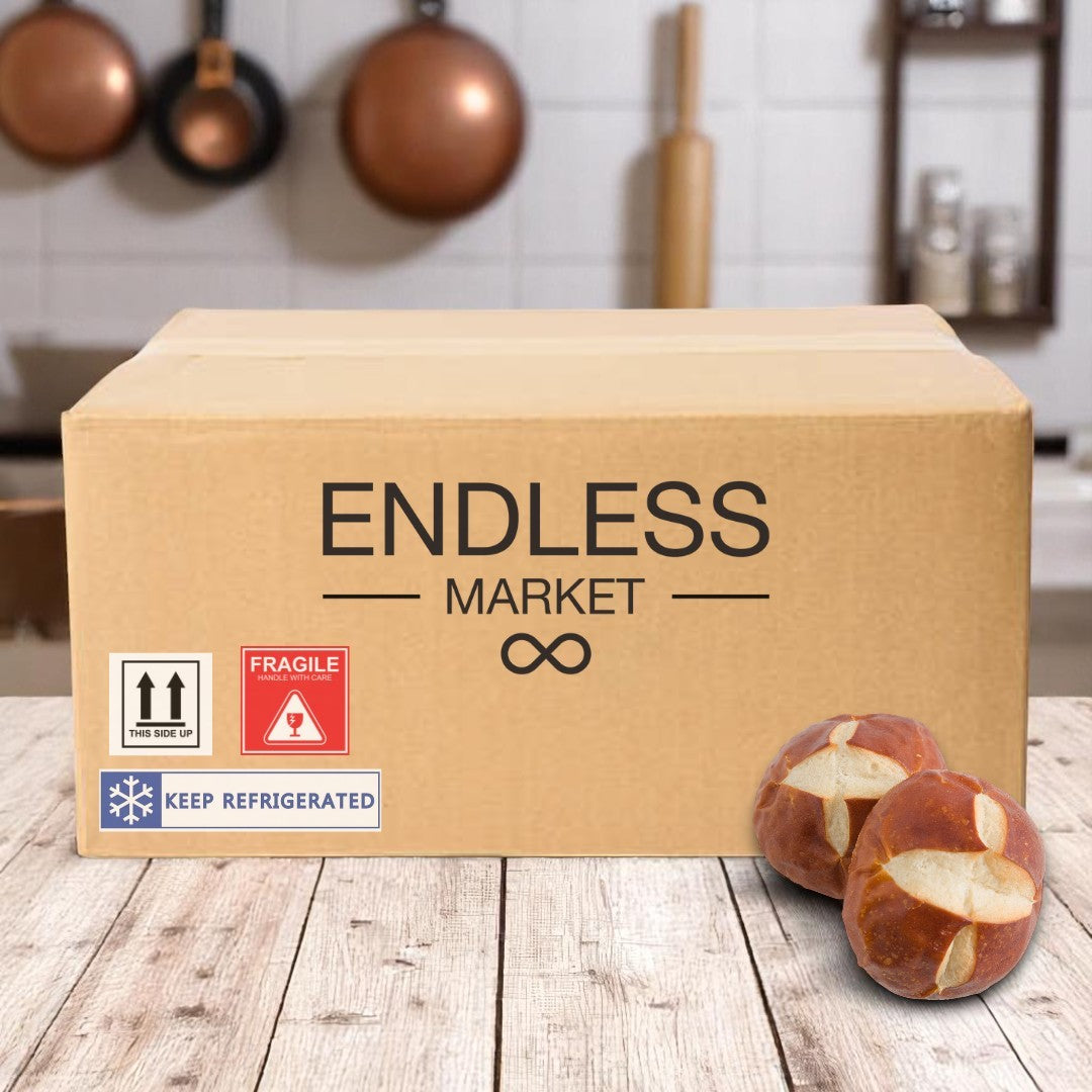 Pretzilla Soft Pretzel Mini Slider Buns – Vegan, Not Split (6 Packs of 20 Count) 120 Buns Total