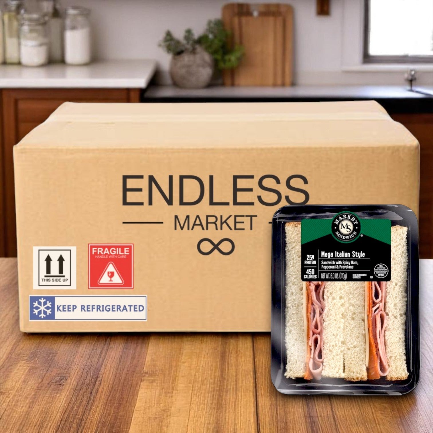 Market Mega Italian Style Sandwich Wedge – 6 oz (8 Per Case)