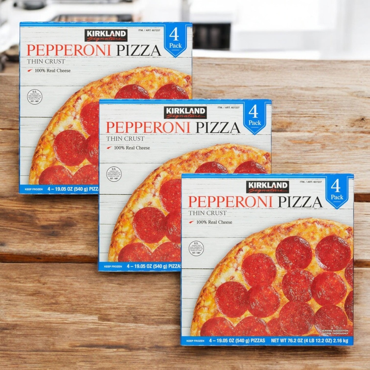 Kirkland Signature Pepperoni Pizza, 19.05 oz, 4-count