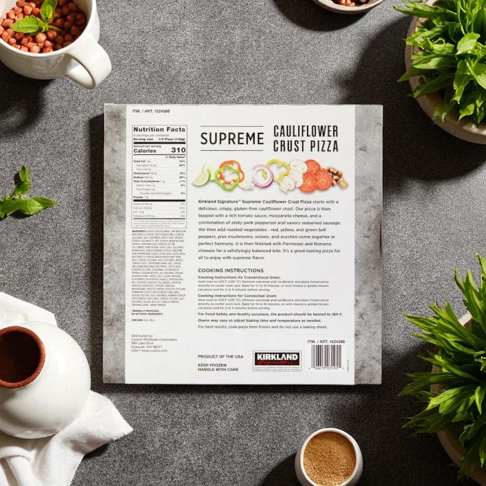 Kirkland Signature Cauliflower Crust Pizza, Supreme, 2-count -1 Pack