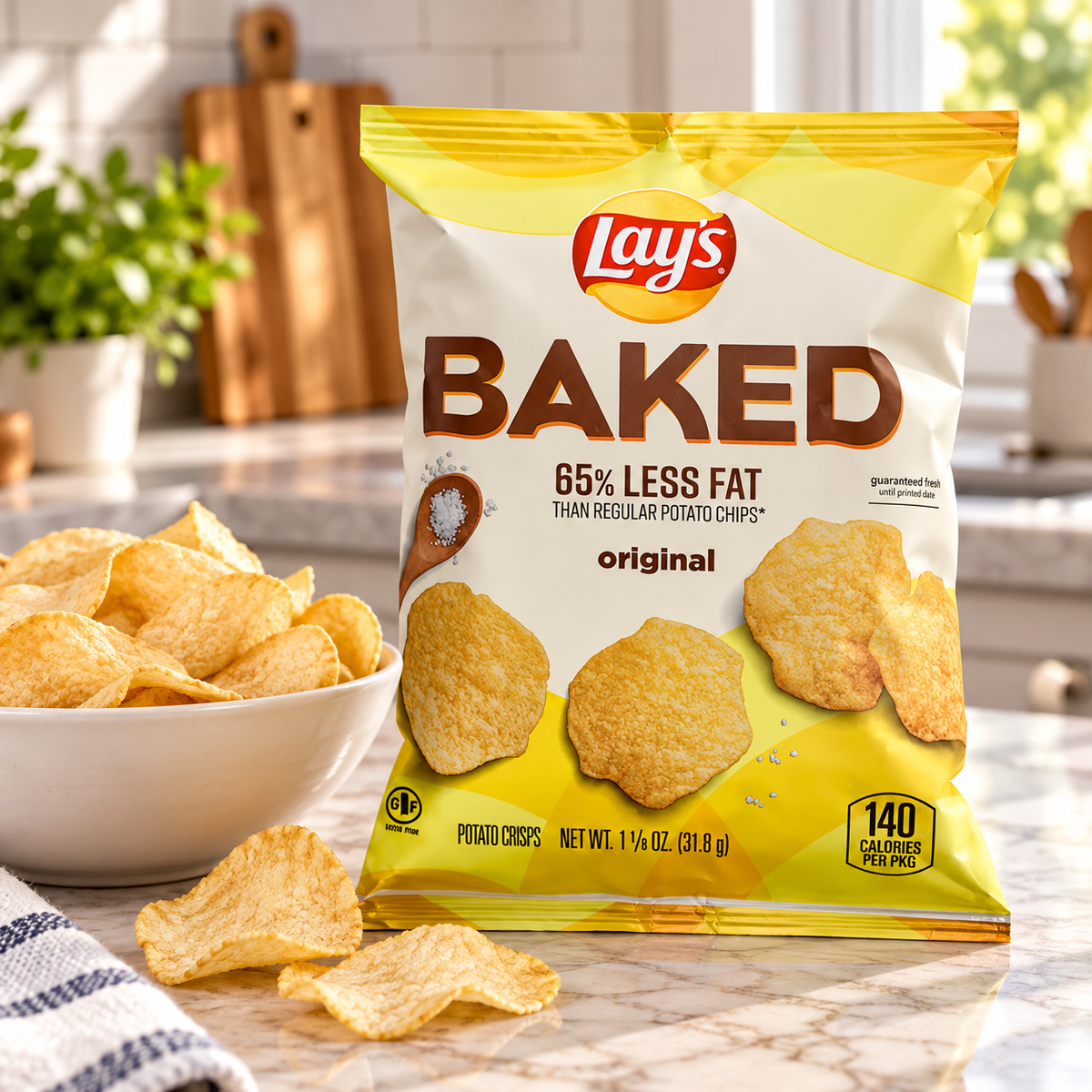 Lay's Baked Original Potato Crisps – 64 × 1.125 oz Big Grab Bags