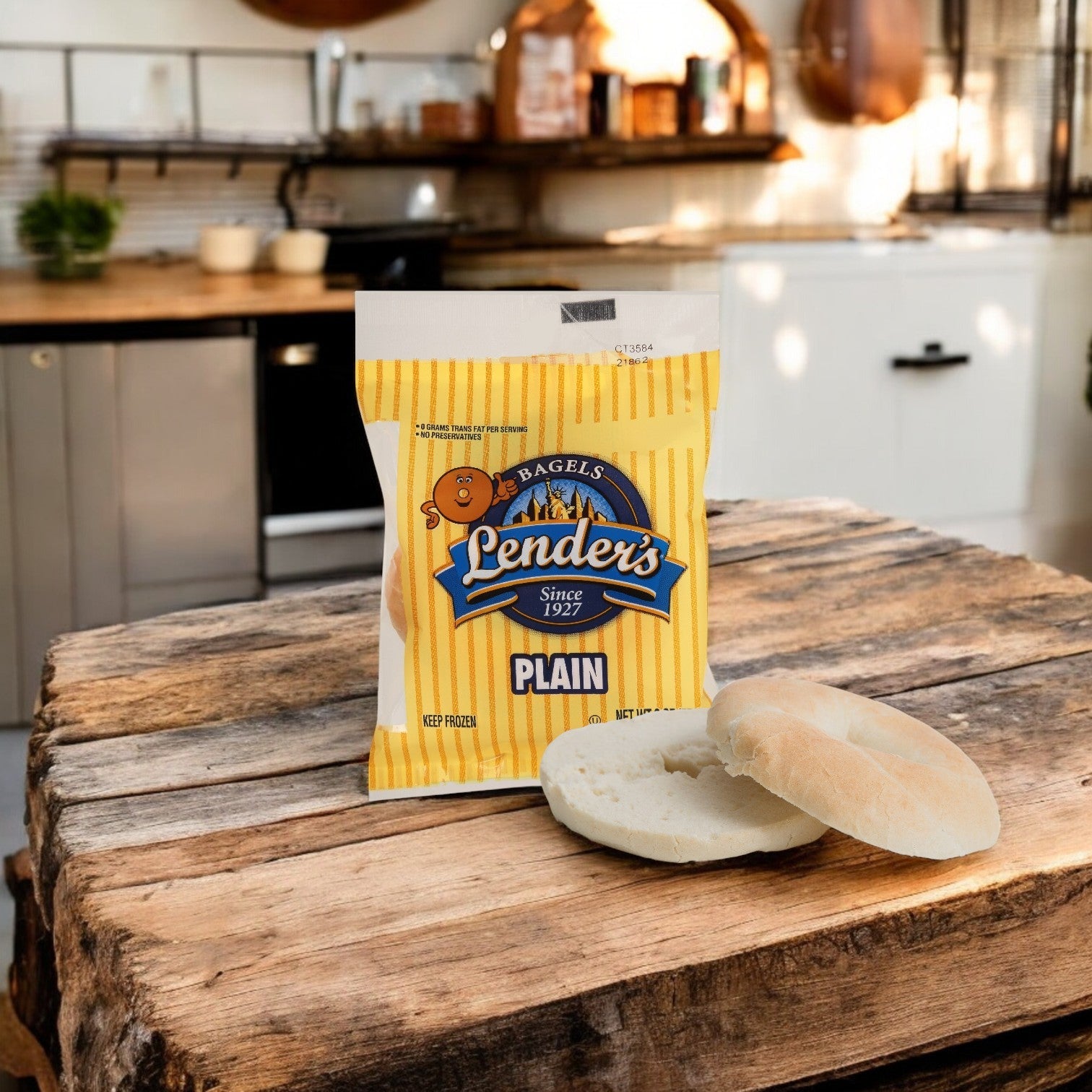 Lender's Bagels – Plain Sliced Individually Wrapped (2 oz. Each- Total 72 Count)