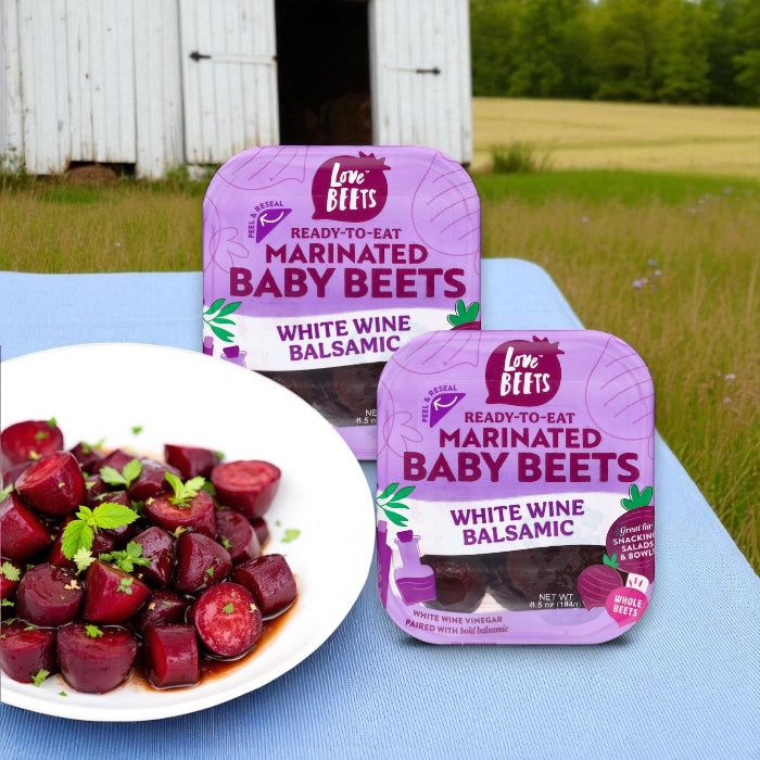 Love Beets Baby Beets, White Wine Balsamic, Marinated 6.5 oz (2-Pack )