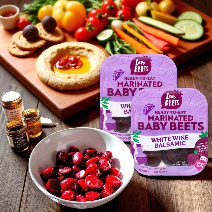 Love Beets Baby Beets, White Wine Balsamic, Marinated 6.5 oz (2-Pack )