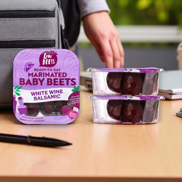 Love Beets Baby Beets, White Wine Balsamic, Marinated 6.5 oz (2-Pack )