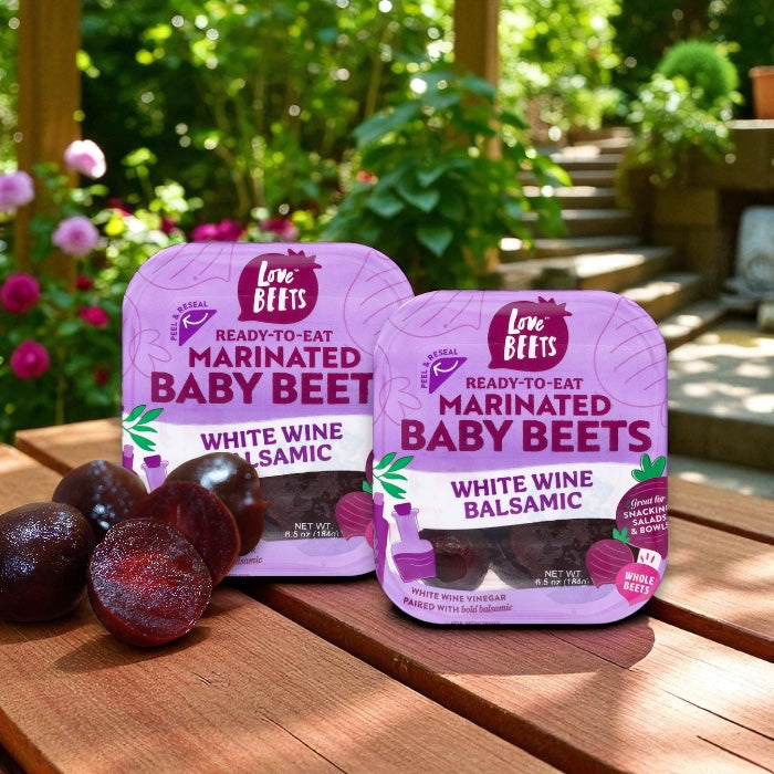 Love Beets Baby Beets, White Wine Balsamic, Marinated 6.5 oz (2-Pack )