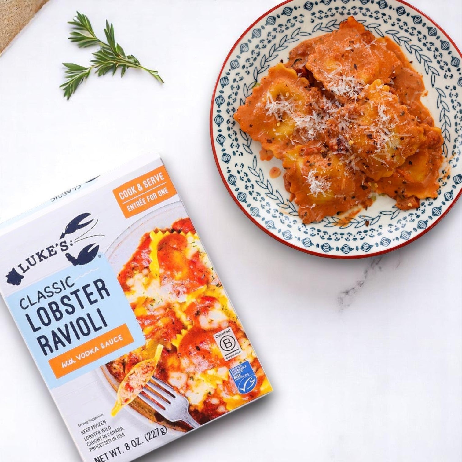 Luke's Lobster Ravioli in Vodka Sauce – 3-Pack (8 oz Each)