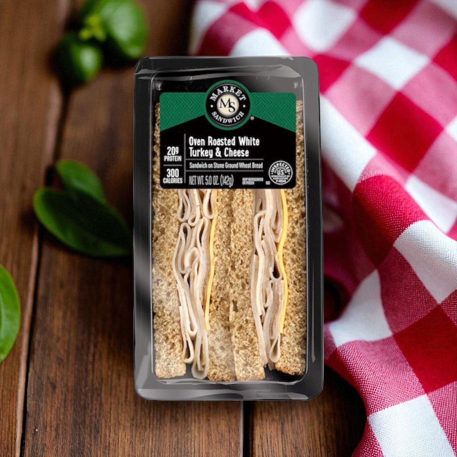 Market Sandwich Combo – 4 Turkey & Cheese Wedge Sandwiches (5 oz) + 4 Smoked Ham & Swiss Subs (6 oz), 8 Individually Wrapped Sandwiches