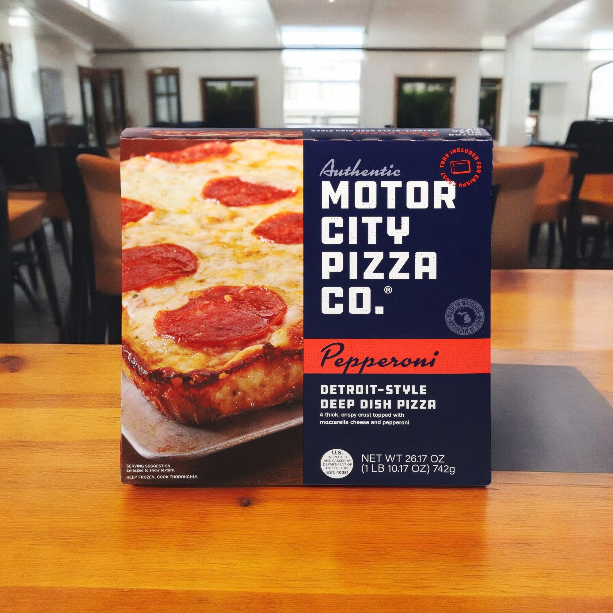 Authentic Motor City Pizza Co. -Pepperoni Detroit-Style Pizza- 1 Count