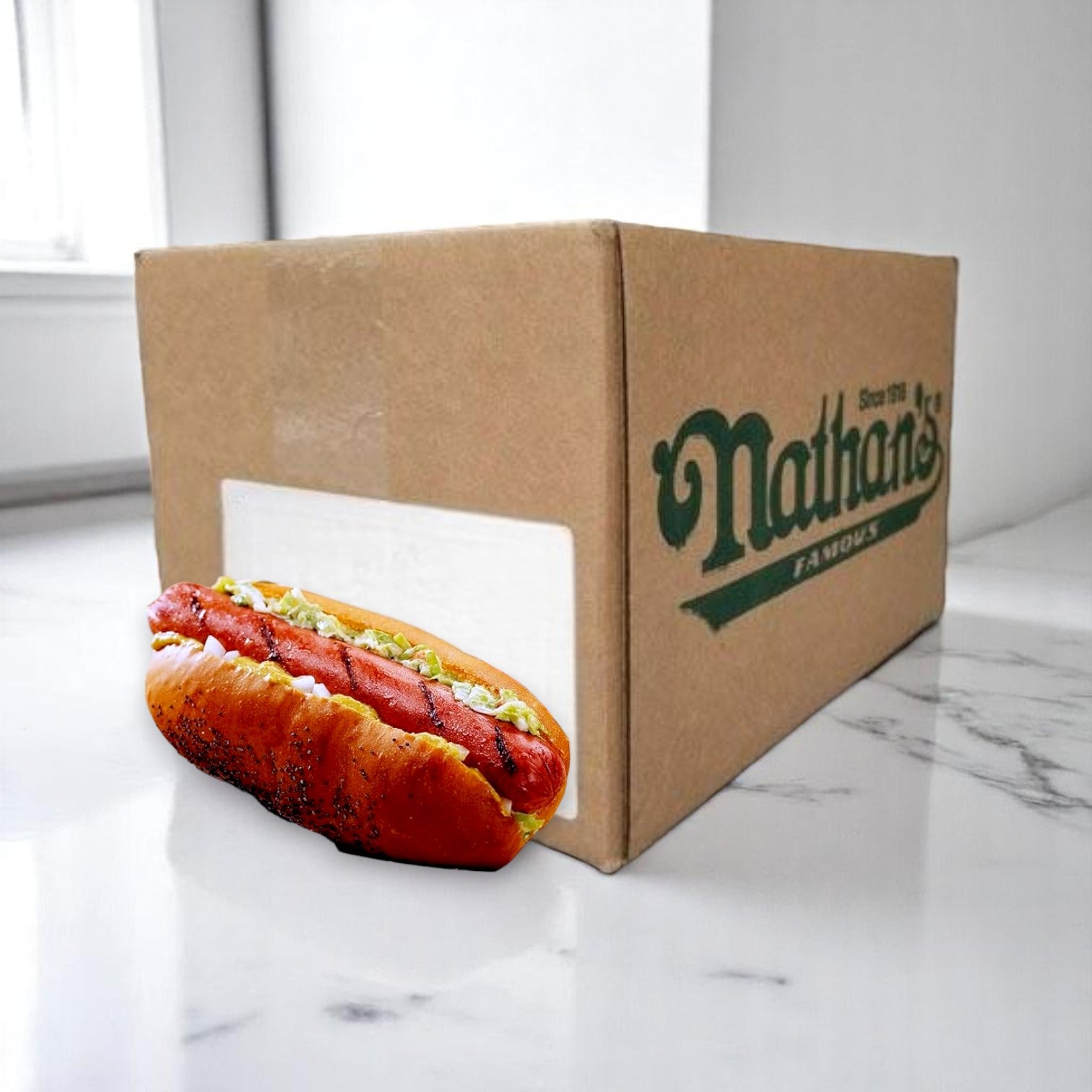 Nathan’s Famous 5:1 Hot Polish Sausage – 6 Inch, 50 Count, 1 Case