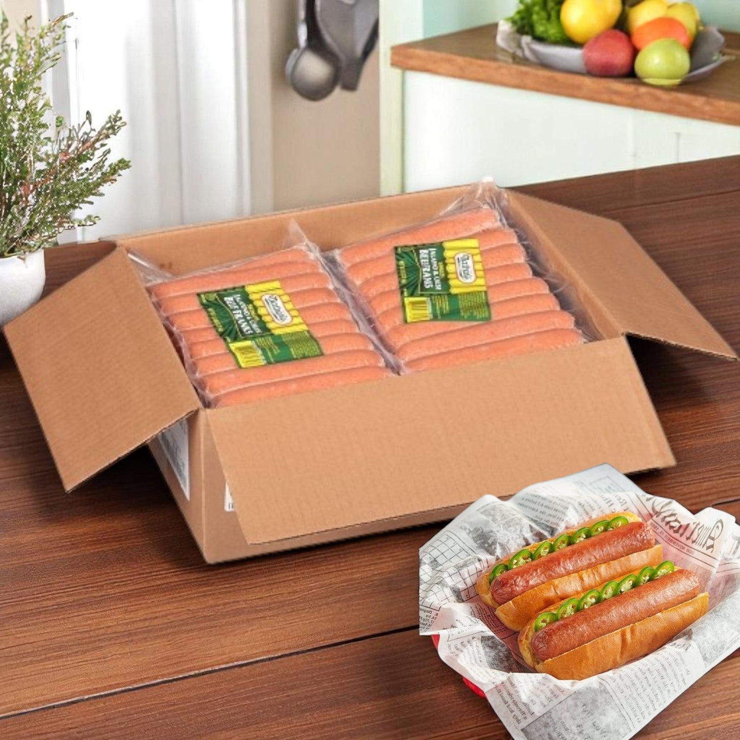 Nathan’s Famous 5:1 Jalapeño & Cheese Franks – 100 Count, 1 Case