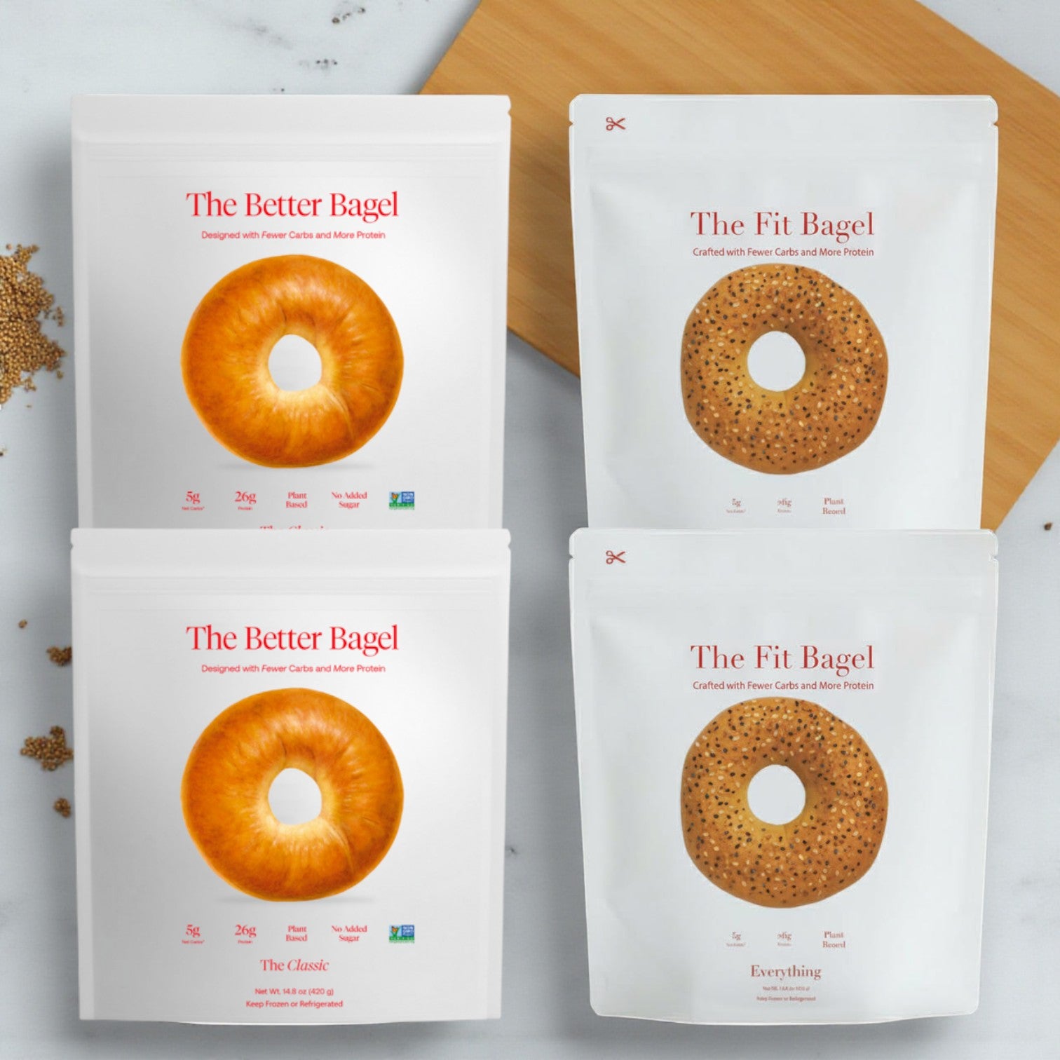 Bagel Combo – Fit Everything & Better Classic (4 Bags, 16 Total Bagels)