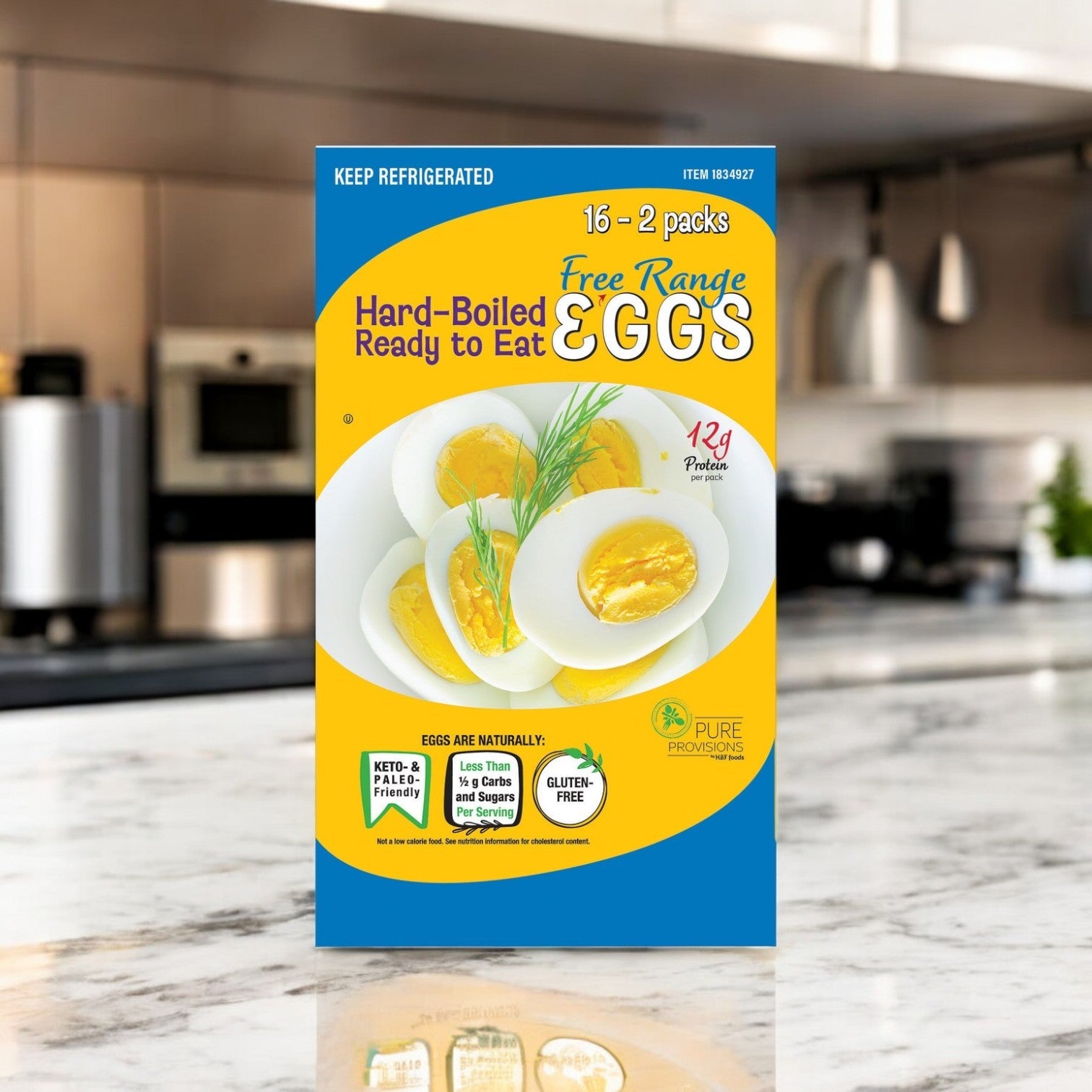 Pure Provisions Hard Boiled Eggs, Free Range | 16 Packs