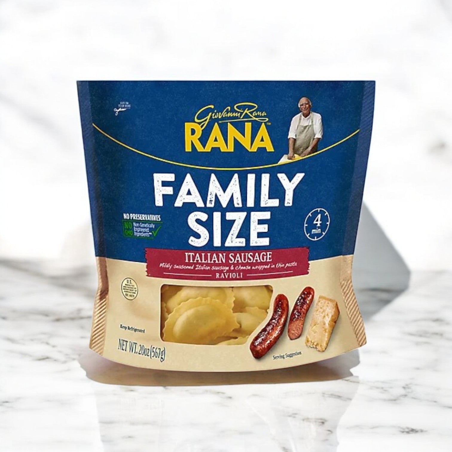 Giovanni Rana Italian Sausage Ravioli – 20 oz (Refrigerated Pasta)