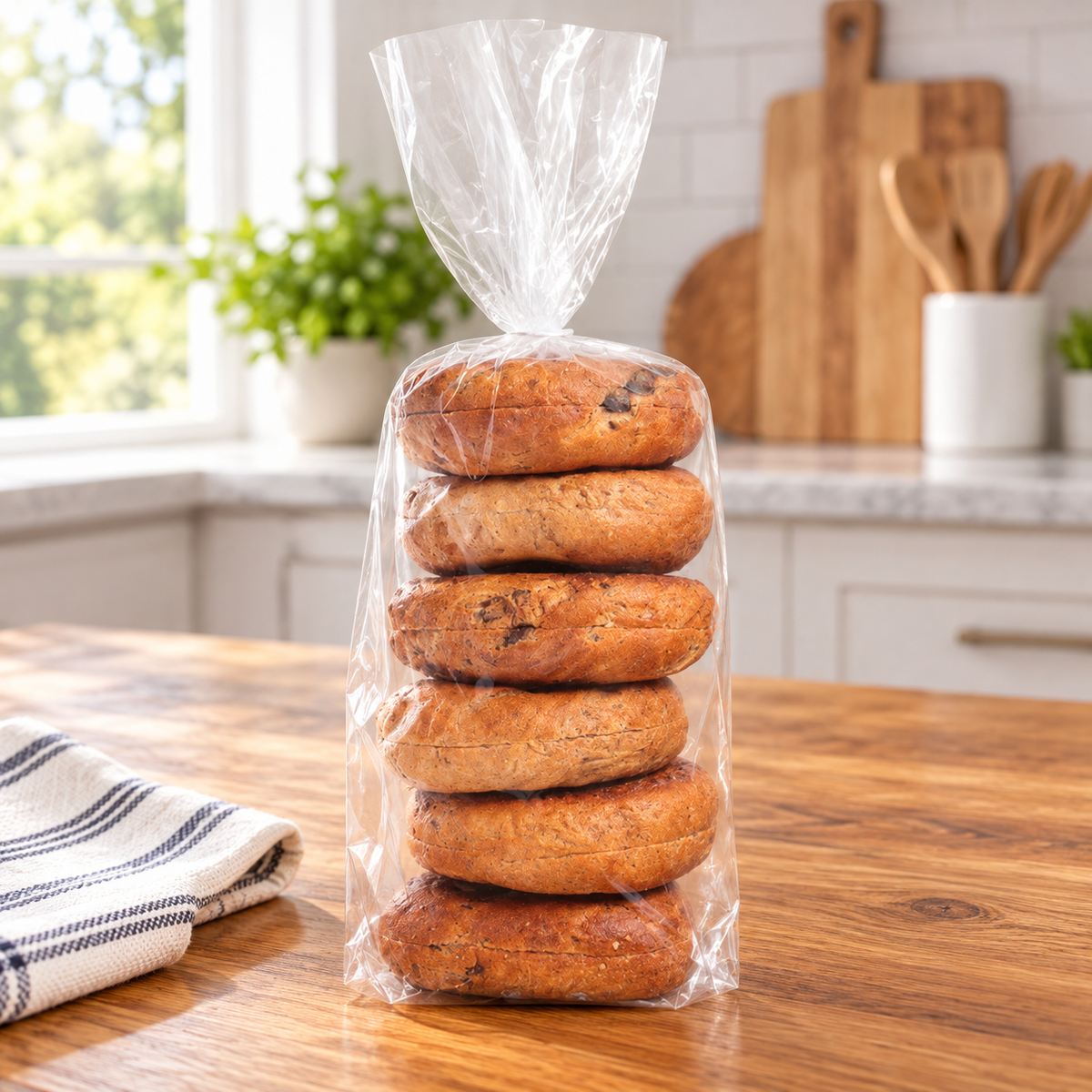 Lender's Cinnamon Raisin Bagels – Sliced, 2.3 oz Each | 12 Packs × 6 Bagels. - 1 Case