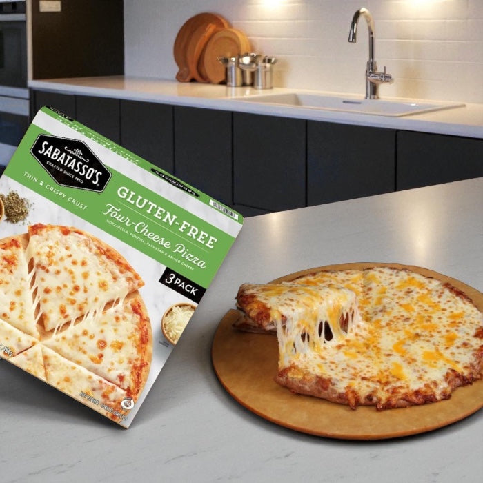 Sabatasso's Gluten-Free Four Cheese Pizza- 1 Pack- 3 Total Pizzas