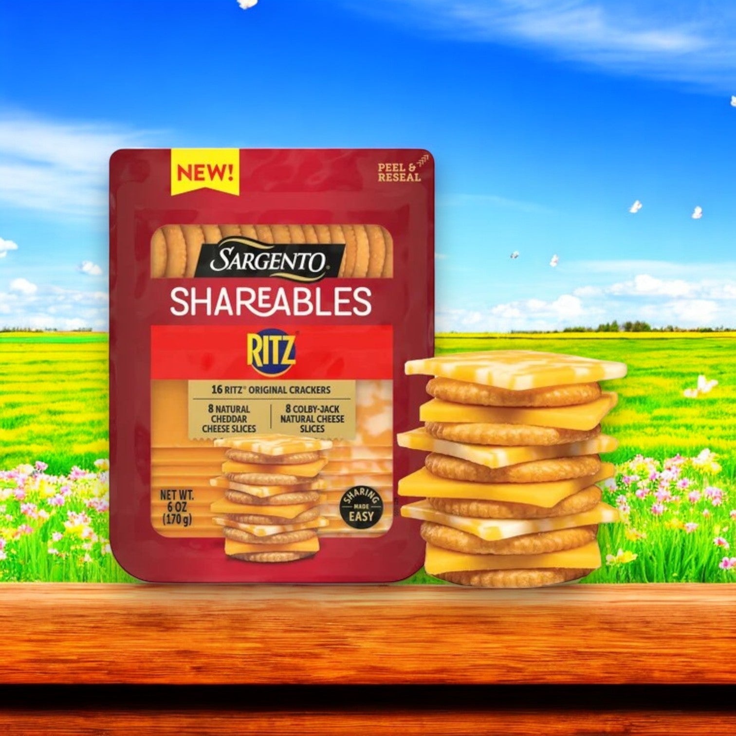 Sargento Shareables Cheese & Ritz Crackers | 6 oz, 3 Packs - 9 Trays Total