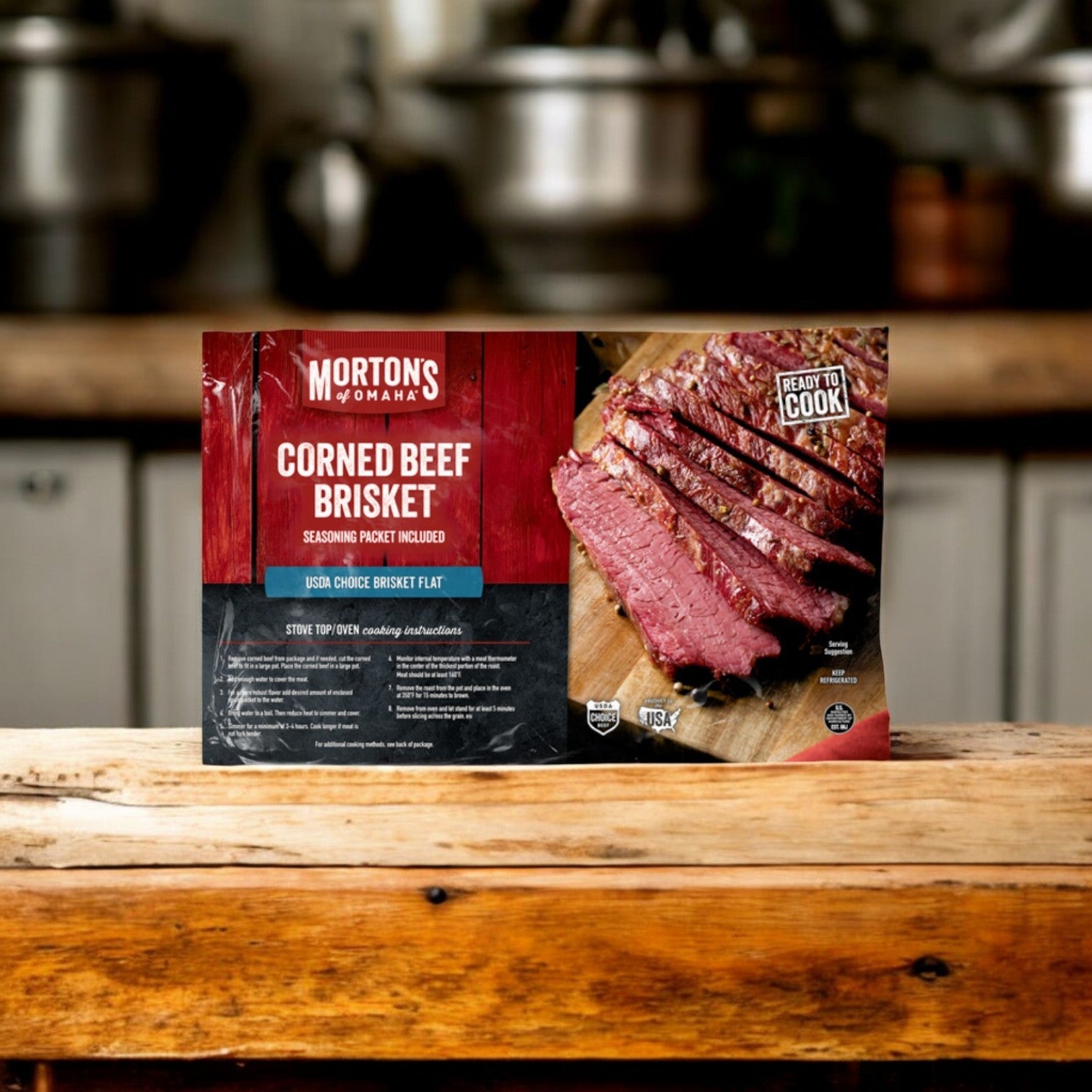 Morton's Of Omaha Corned Beef Brisket- 4Ibs- 1 Pack