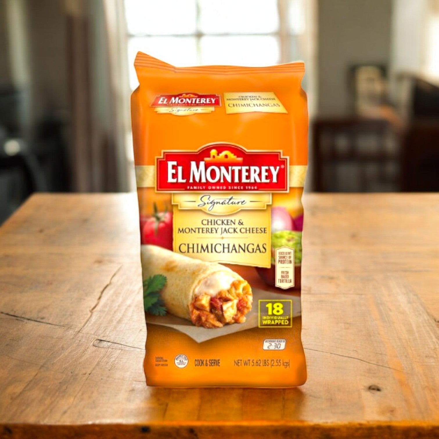 El Monterey Signature Chimichangas, Chicken & Cheese- 18 Count- 1 Pack