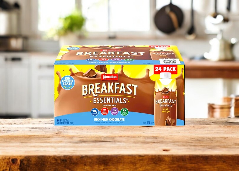 Carnation Breakfast Essentials Ready to Drink, Rich Milk Chocolate 8 Oz, 24 Pack- 1 Case