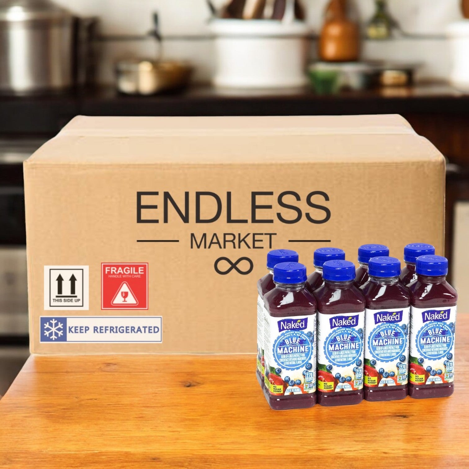 Naked Juice Blue Machine Drink-8 Count- 1 Case