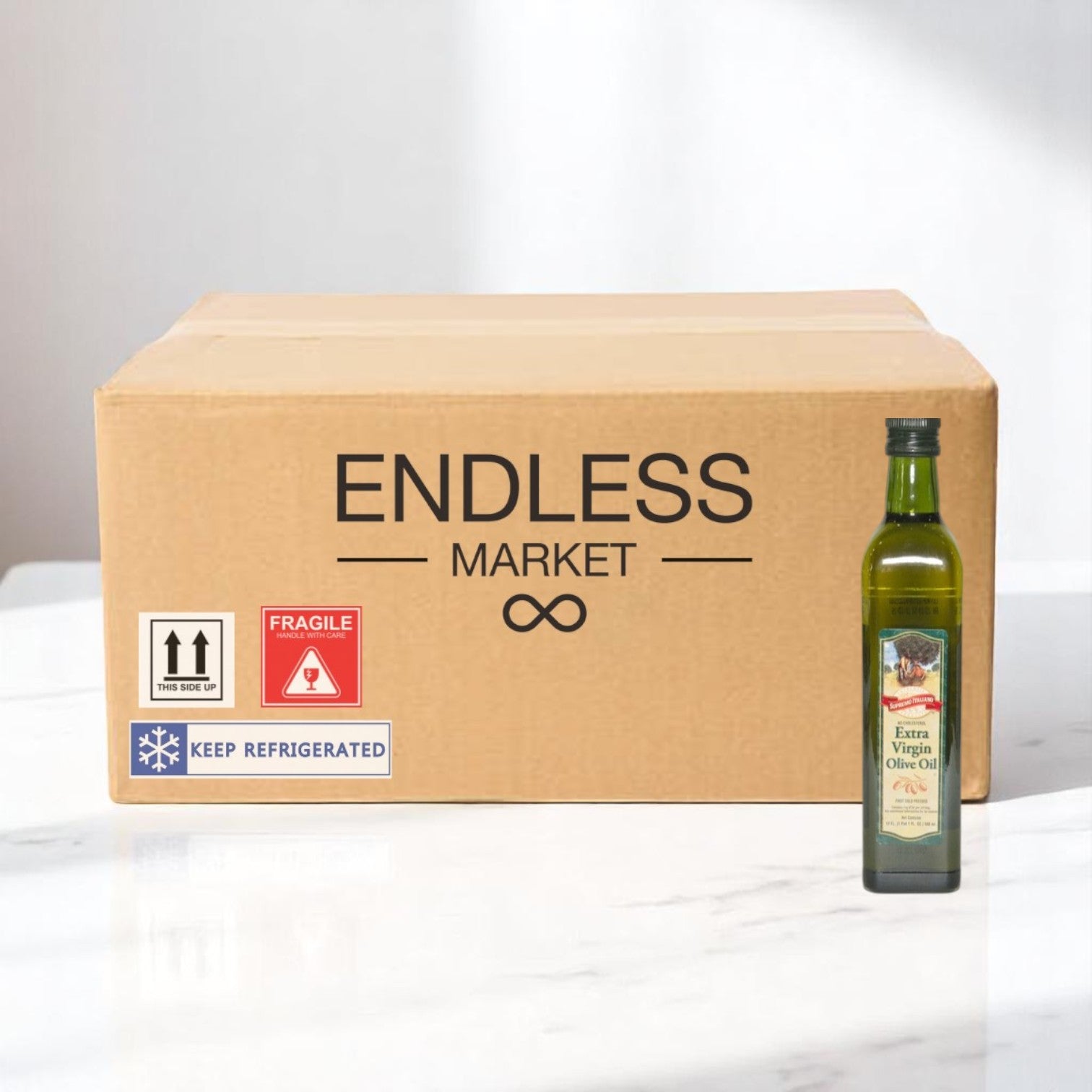 Supremo Italiano - Extra Virgin Olive Oil - 17 oz Bottle- 12 Per Case