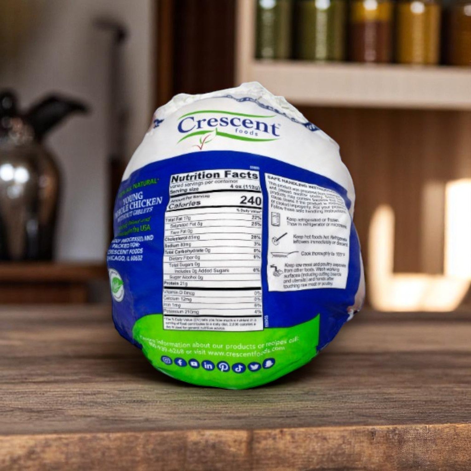 Crescent Foods Halal Young Whole Chicken – Premium Quality, Hand-Cut Perfection!