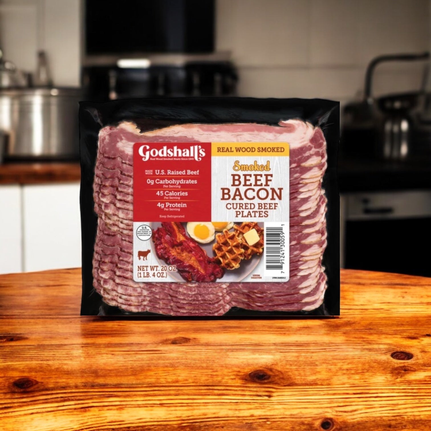 Godshall's Beef Bacon 20 oz (1 Pack)