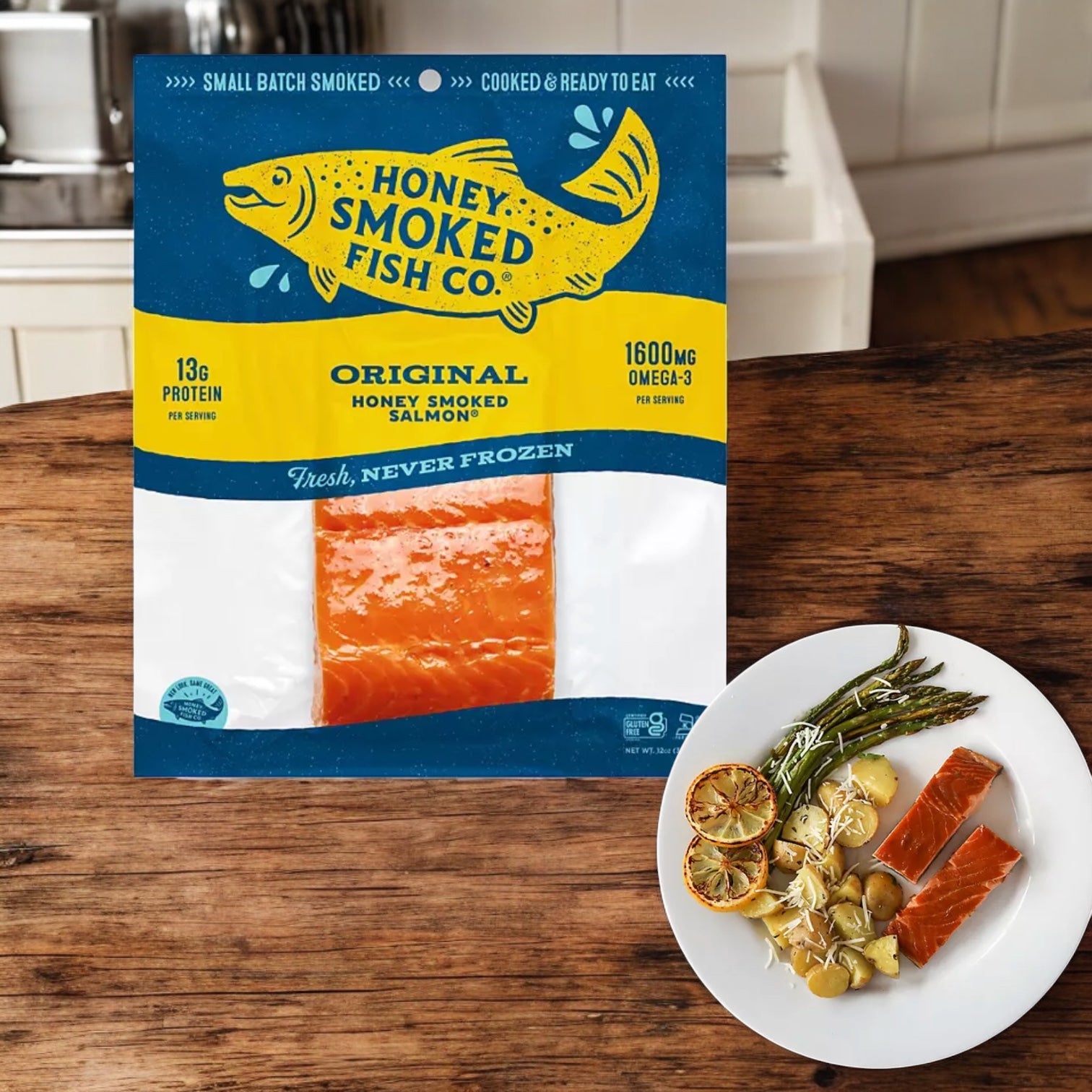 Honey Smoked Salmon, Original Flavor, 12 oz