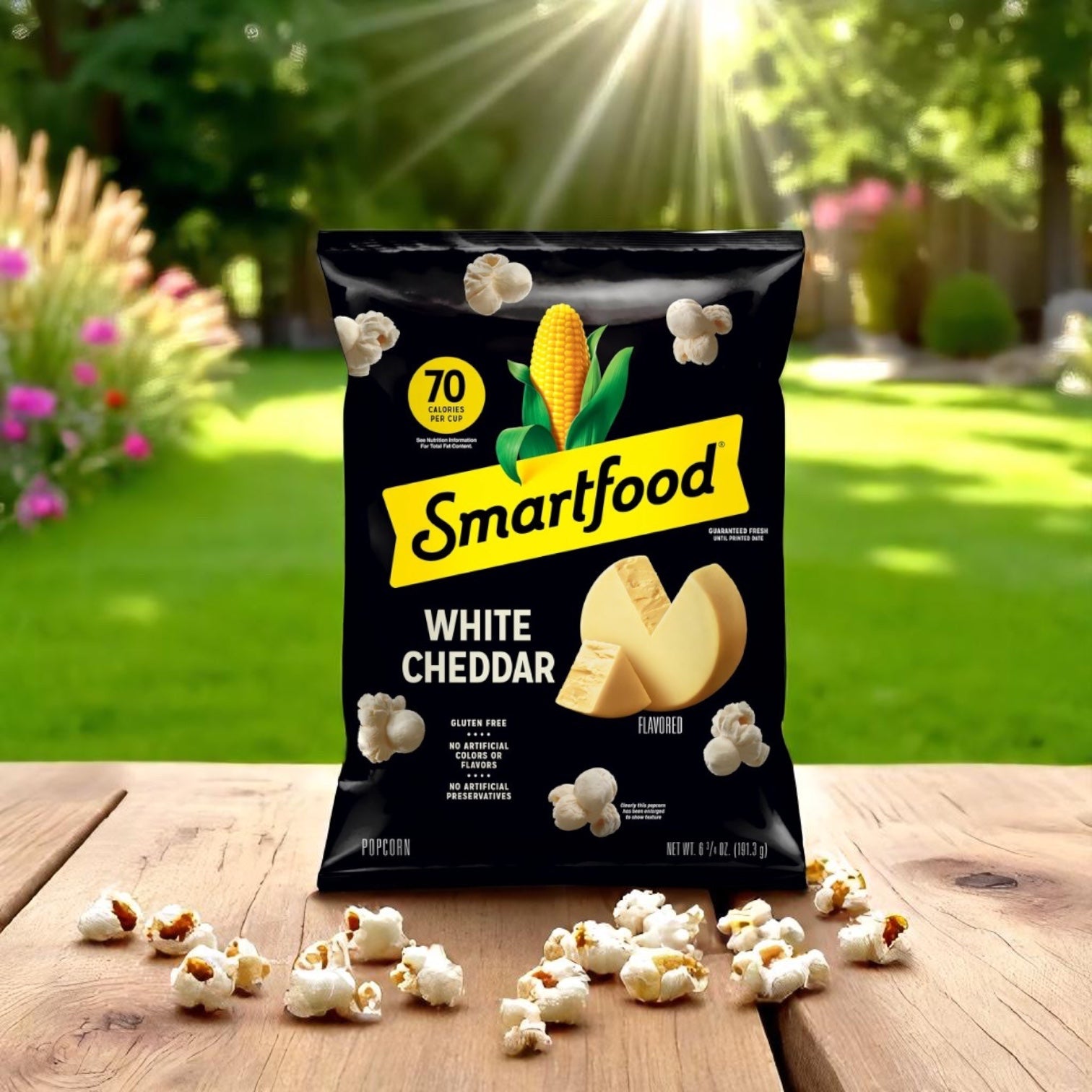Smart Food Popcorn Cheddar White Large Single Serving 64 Case (1 oz)