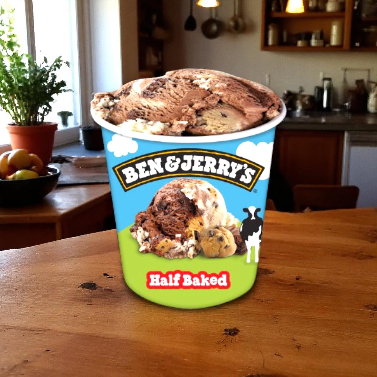 Ben & Jerry's Half Baked® Chocolate & Vanilla Ice Cream Pint- 16 FL Oz- 6 Cases