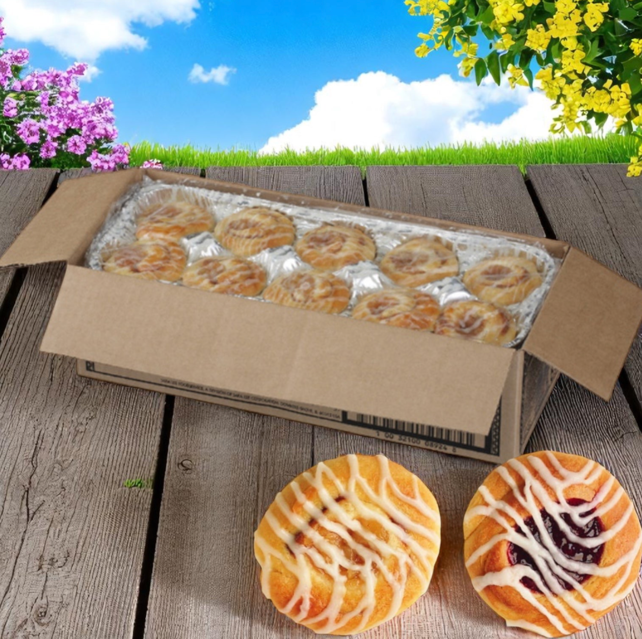 Chef Perre Danish Assorted Mini 1.25 OZ 10 Count