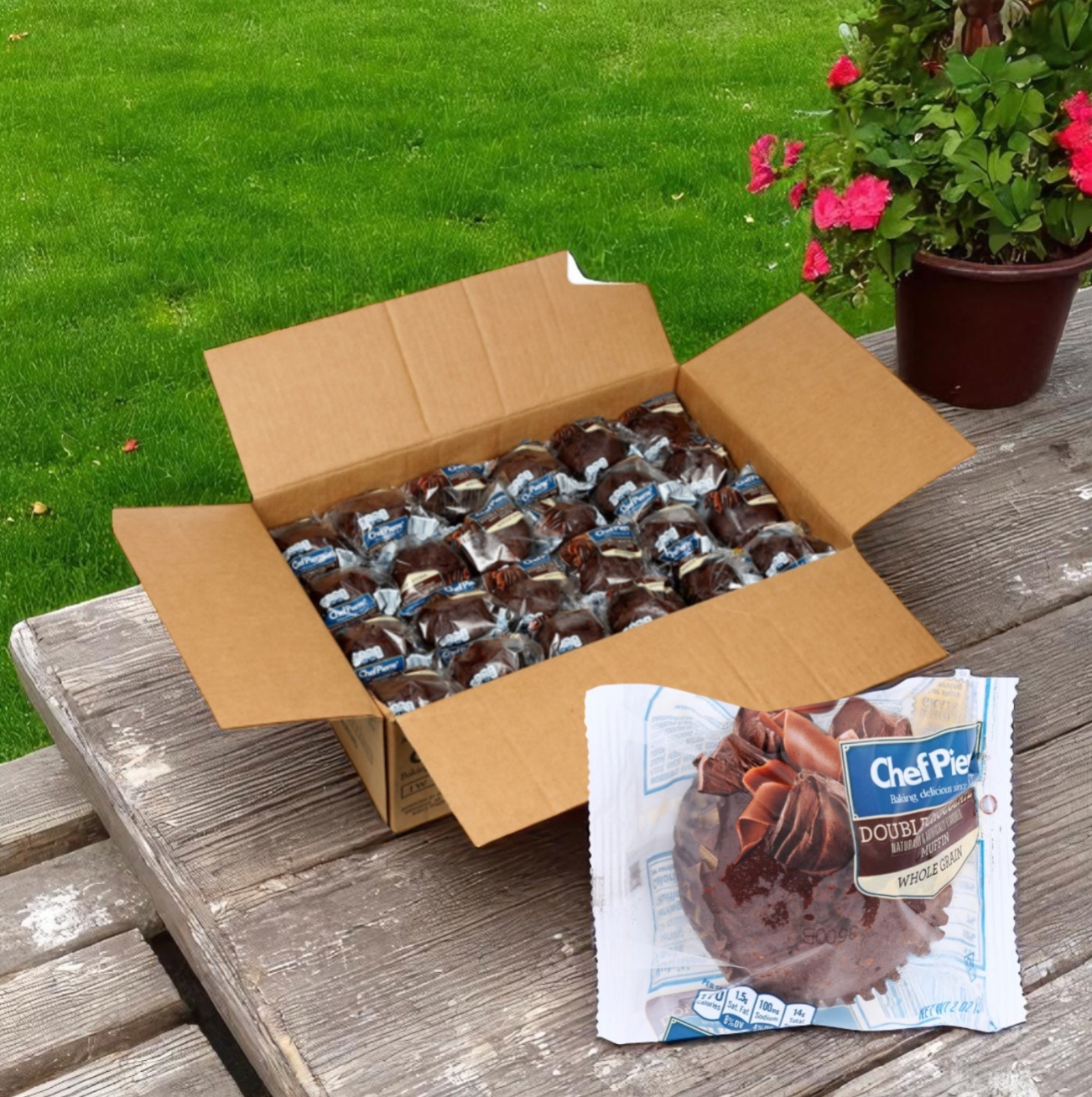 Chef Pierre Muffin Chocolate Double Whole Grain 48 Pack (2 oz)