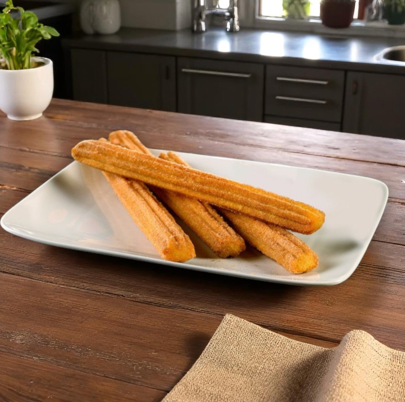 Hola Churro® – Pre-Fried Plain Churros - 100 ct 10" Churros A Case
