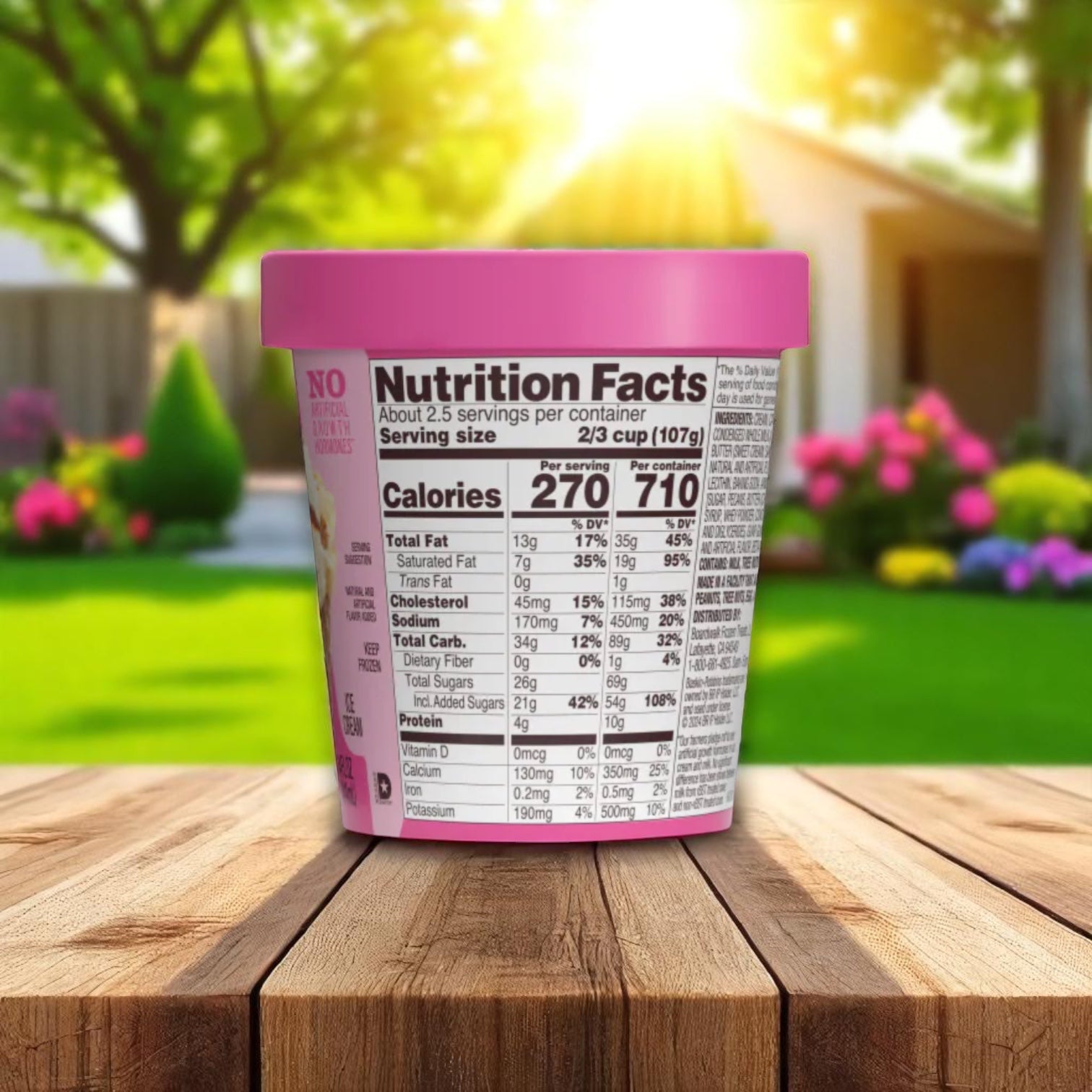 Baskin Robbins Ice Cream Pralines 'N Cream - 14 fl oz Tub 6 Count