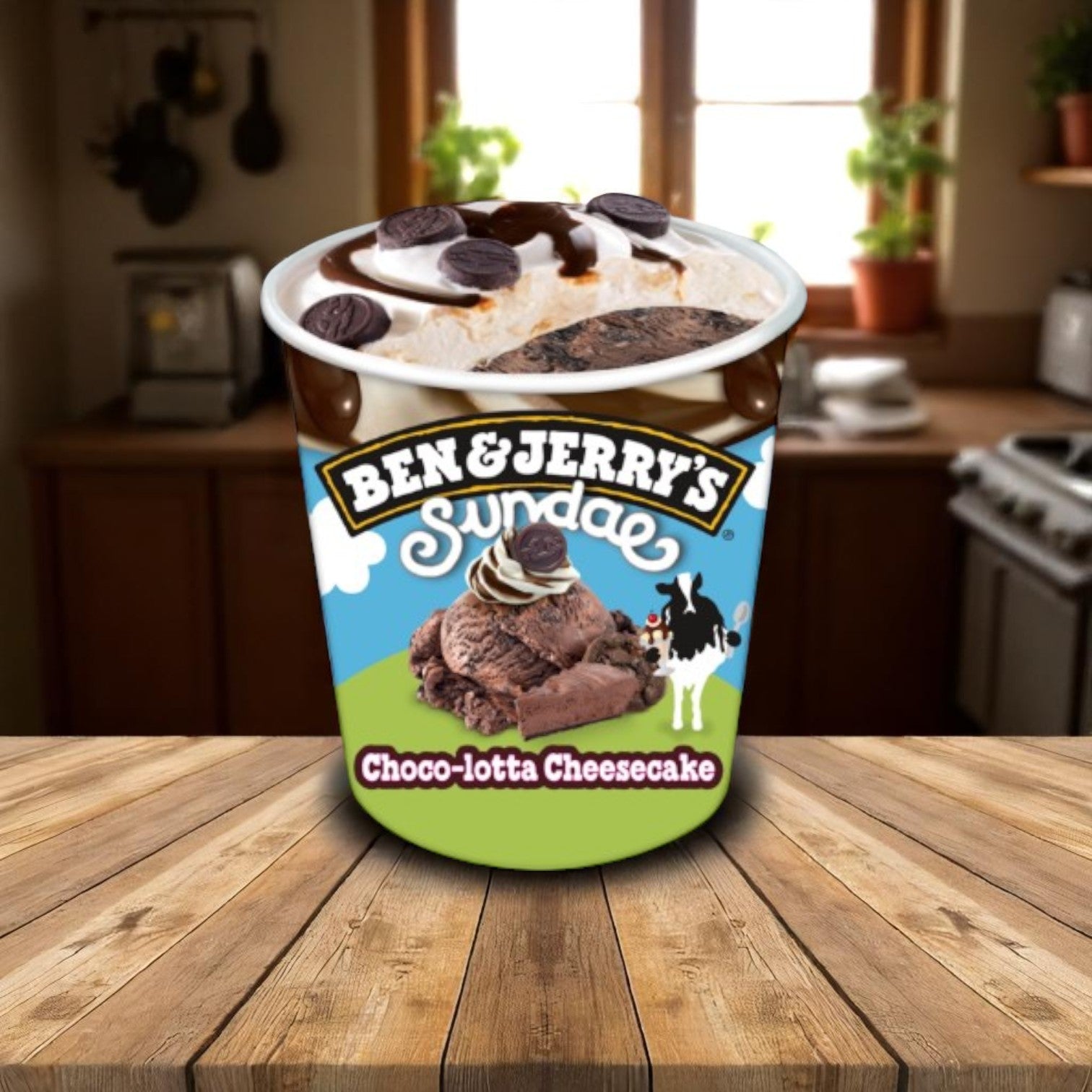 Ben & Jerry's Ice Cream, Choco-Lotta Cheesecake, Sundae-14.4 FL Oz-1 Case