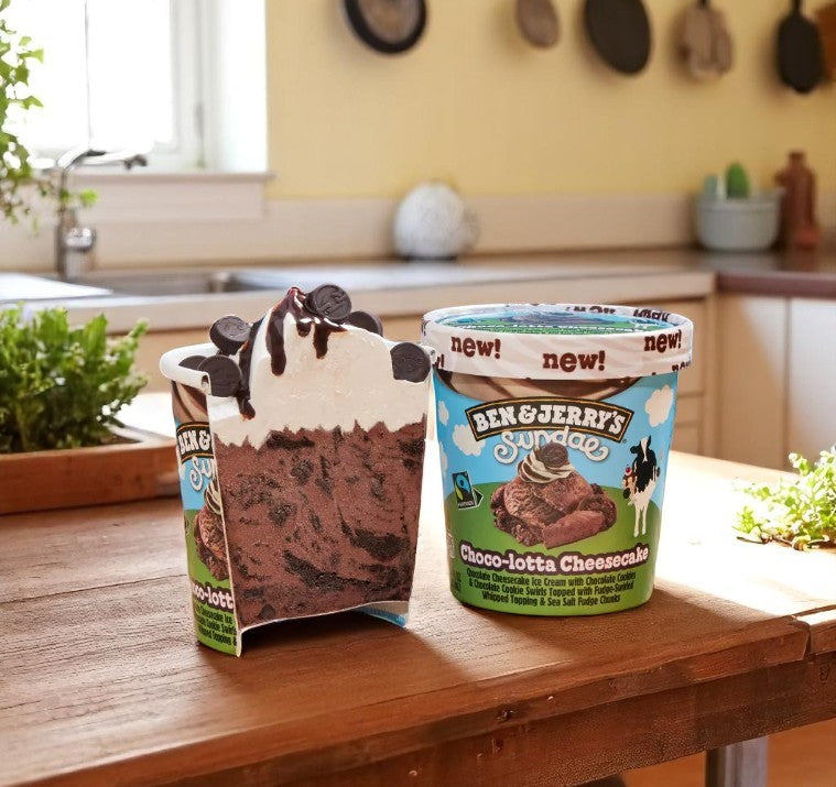 Ben & Jerry's Ice Cream, Choco-Lotta Cheesecake, Sundae-14.4 FL Oz-1 Case
