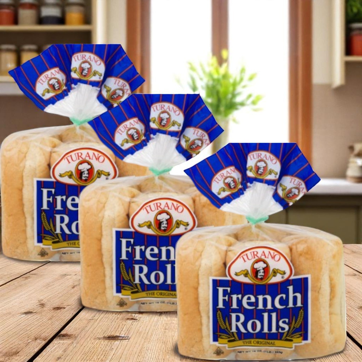 TURANO Baking Company French Rolls- 6 Count-2.7 Oz- 3 Cases
