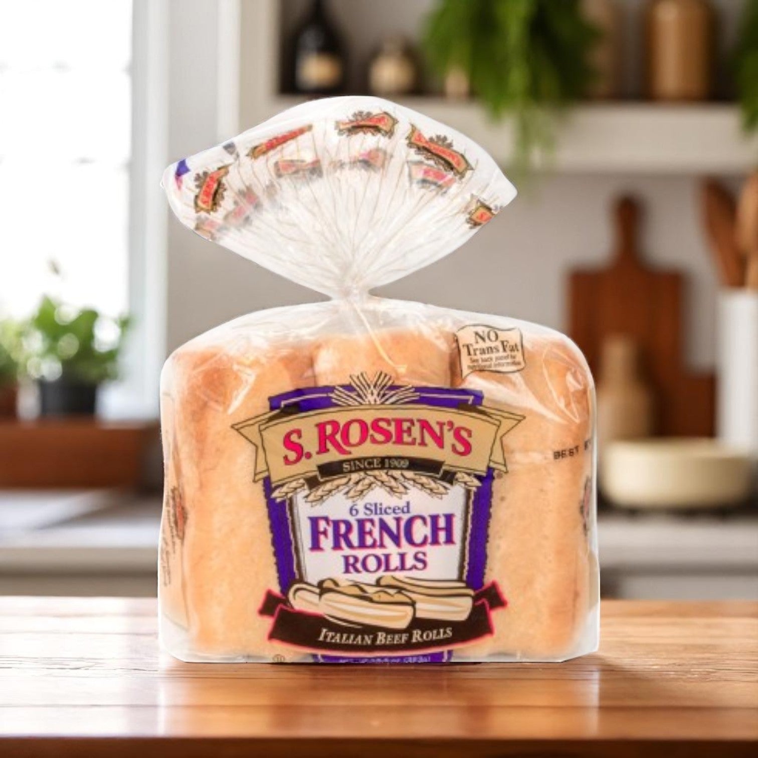 S. Rosen's French Rolls, Sliced-6 Count-1 Pack