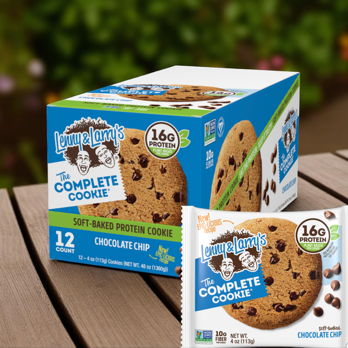 Lenny & Larry's The Complete Cookie, Chocolate Chip, 4 oz, 12 ct
