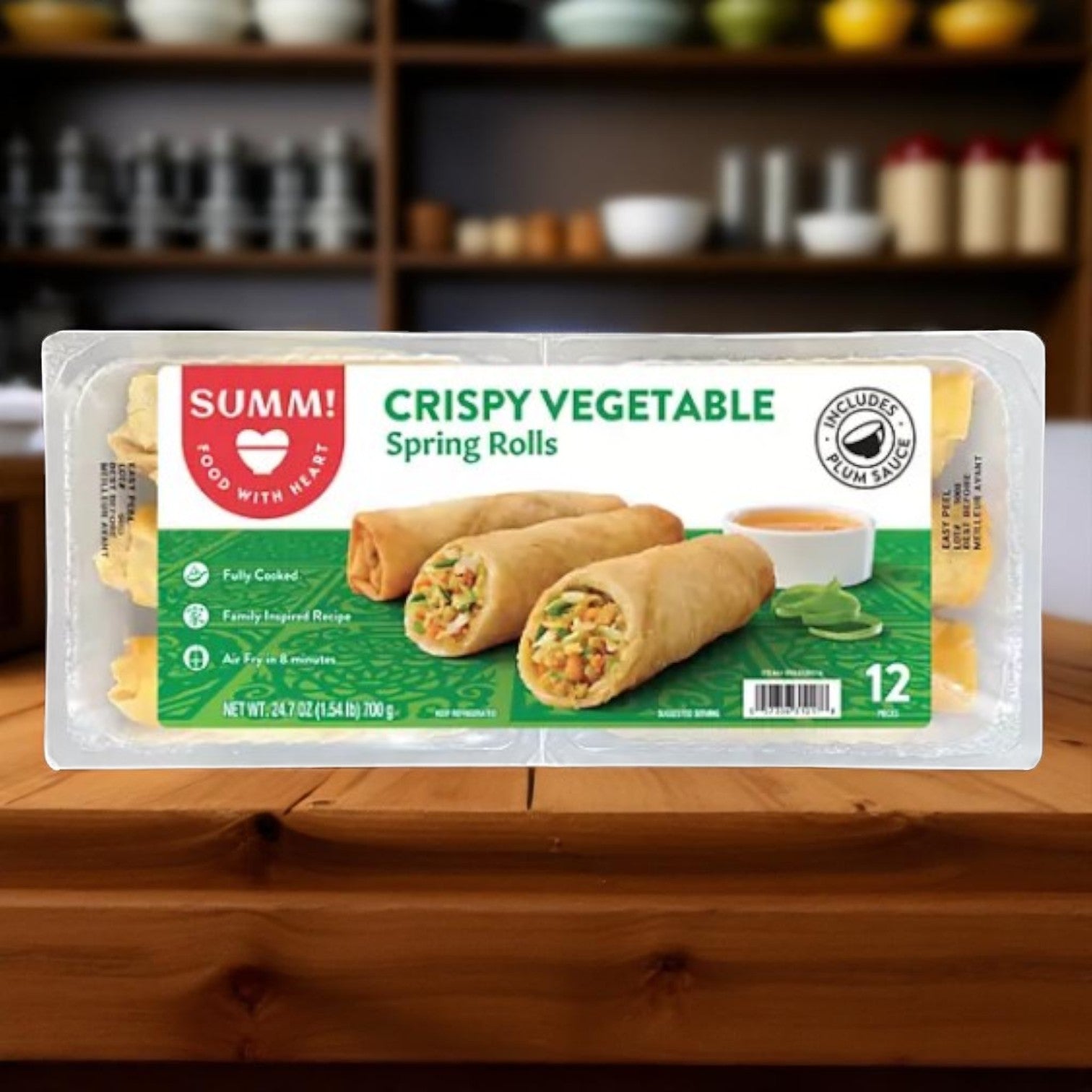 SUMM! Crispy Vegetable Spring Rolls, 12 Count-1 Case