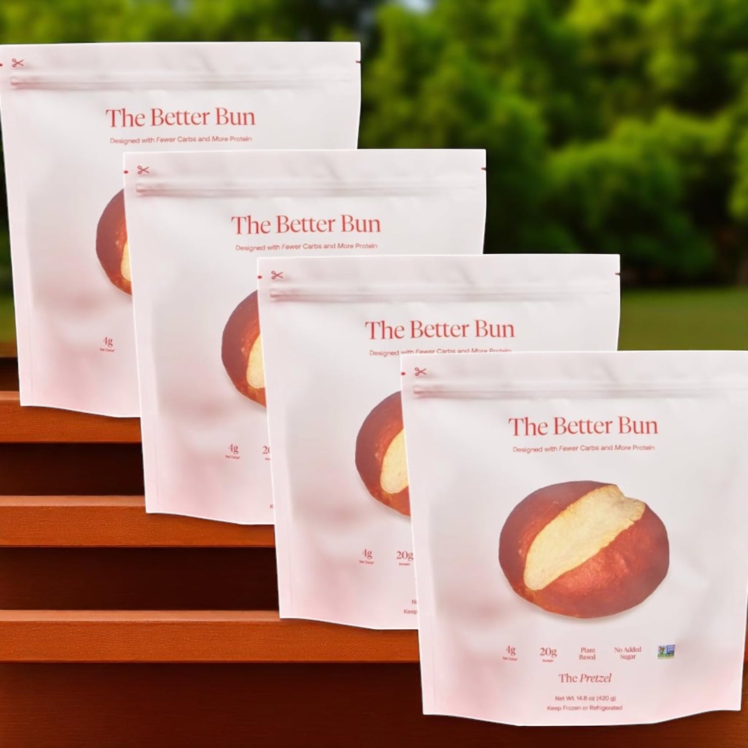 BetterBrand, The Better Bun – Pretzel Style (4 Bag, 16 Buns) In Stock- Ready to Ship!!