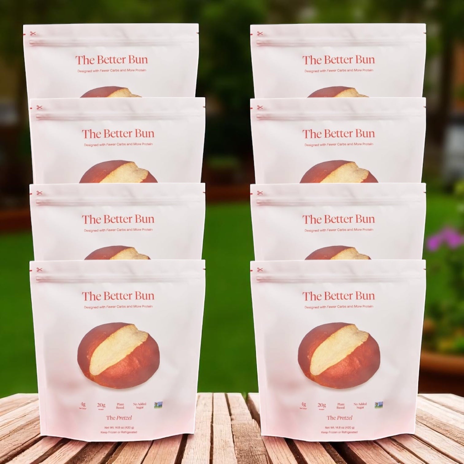 BetterBrand, The Better Bun – Pretzel Style (8 Bag, 32 Buns) In Stock- Ready to Ship!!