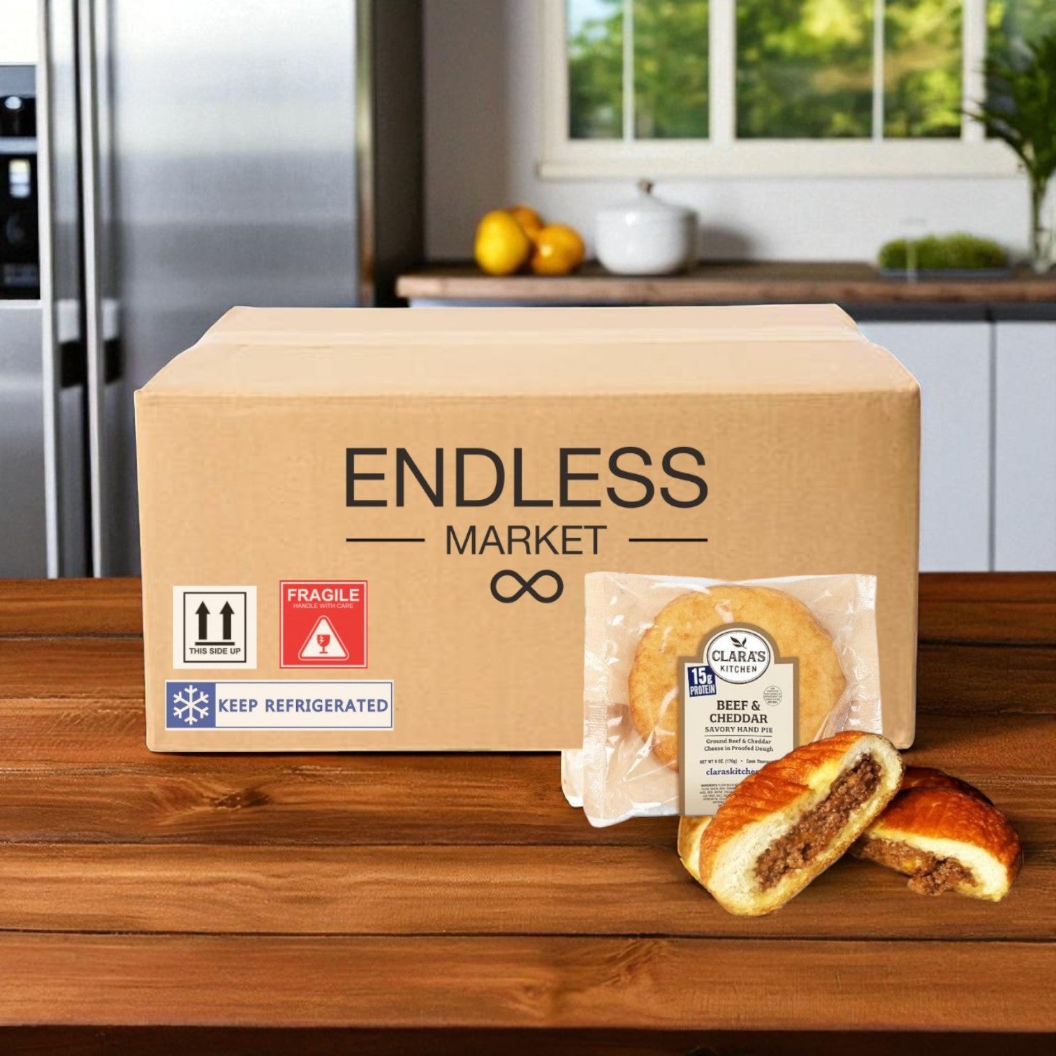 Clara's Kitchen Beef & Cheddar Handpie – 6 oz. -12 A Case