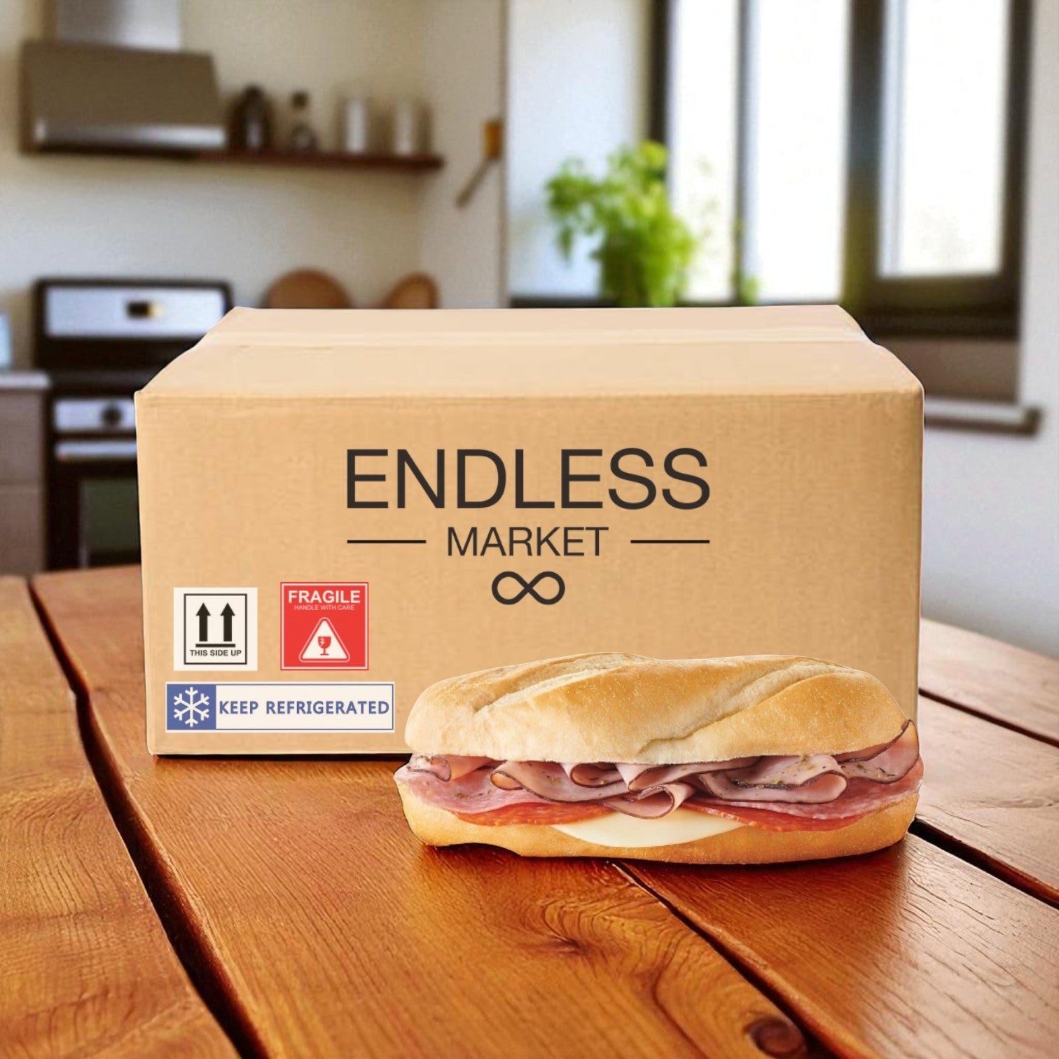 Smoked Ham & Swiss Cheese Sub, 1 Case, 8 Count-Ships Frozen And Once Out of the Freezer 30 Days Shelf Life in the Cooler!!