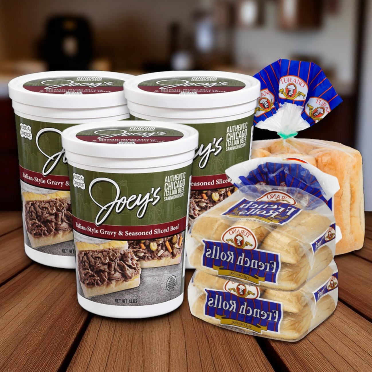 Joey’s Italian-Style Sliced Beef & Gravy Sandwich Kit Combo