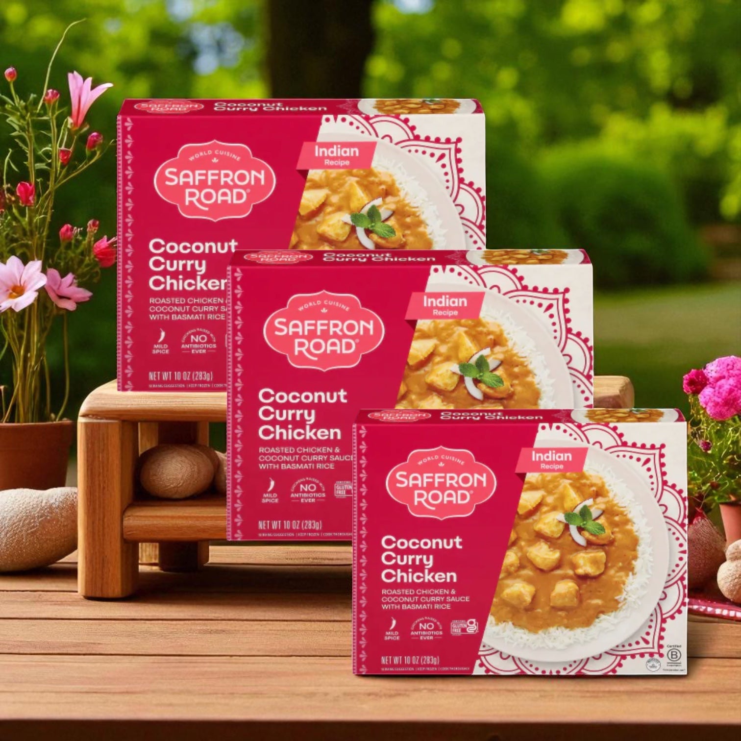 Saffron Road® Coconut Curry Chicken Gluten-Free Frozen Dinner - 3 Count
