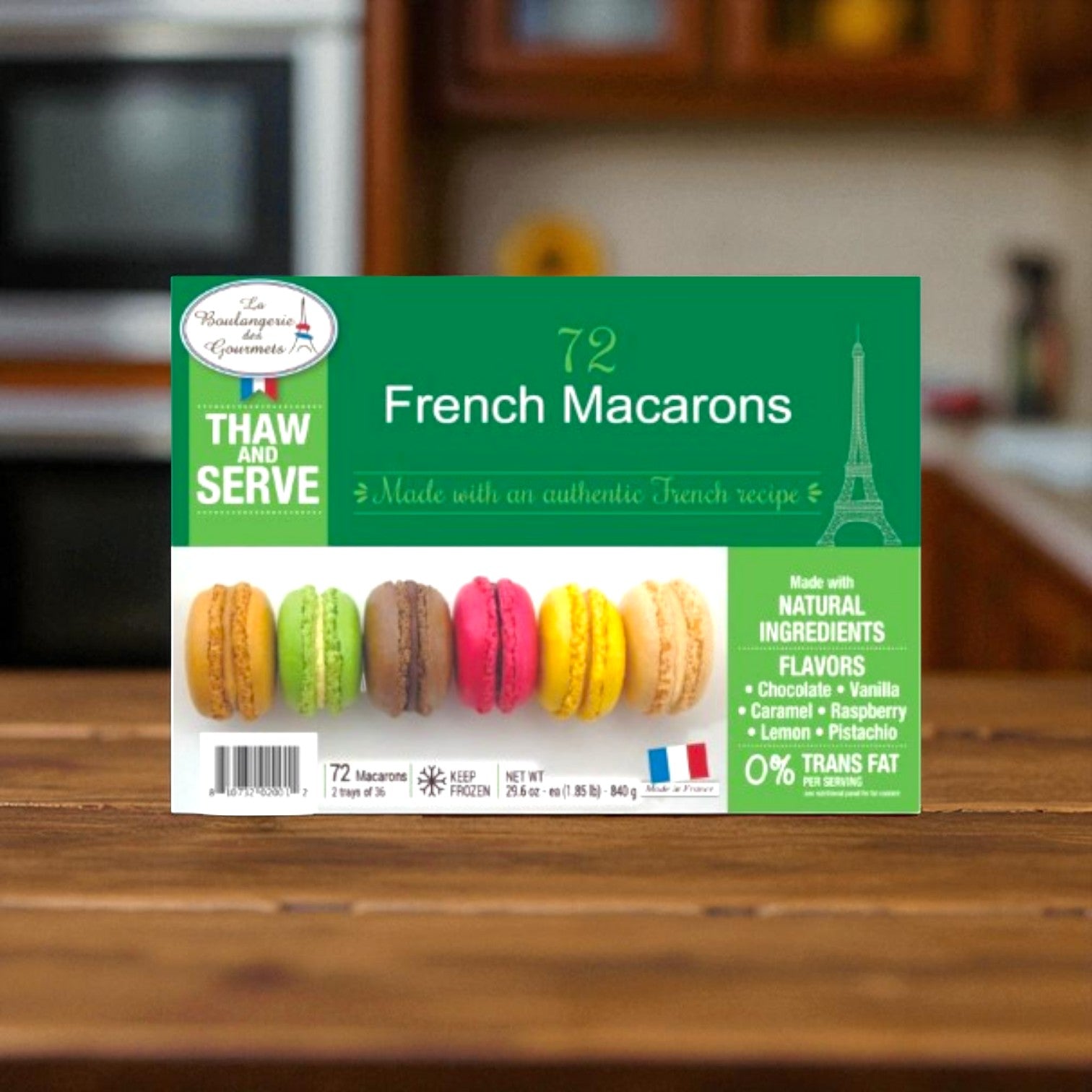 Frozen La Boulangerie des Gourmets - French Macarons - 72 Count- 1 Case